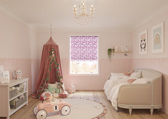 Royal Realm, Bubblegum Pink - Roman Blind - Image 8